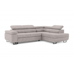 Rohová sedačka Annabelle L s funkcí spaní / černé nohy