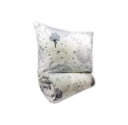 Bavlněné dětské povlečení 140x200, 70x90cm Zvířátka v zahradě