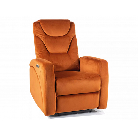 Polohovatelné křeslo KRONOS VELVET, Skořicový Bluvel 4215