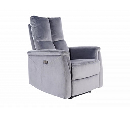 Polohovatelné křeslo NEPTUN VELVET, šedý Bluvel 14