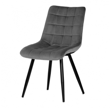 Jídelní židle, šedá, sametová látka, CT-384 GREY4