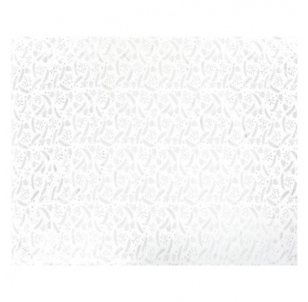 Ubrus - stříbrný vánoční vzor, 100% polyester, 130 x 160 cm