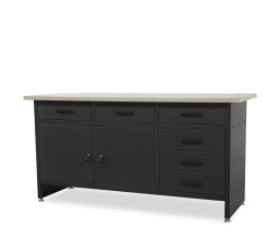 Dílenský stůl HENRY, 1700 x 850 x 600 mm, černý