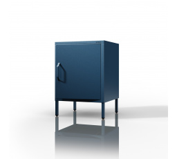 Kovový noční stolek modrý Moderní MIA, 424 x 595 x 400 mm
