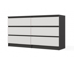 Komoda Malvína M6 140, antracit/bílá
