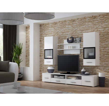 SNOW WHITE BODY/FRONT WHITE/Black sítotisk (sklo)