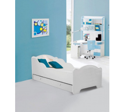Dětská postel AMADIS se šuplíkem a matrací 160x80 cm, Bílá