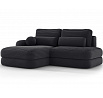 Ripeli Corner Sofa Bed with Storage, Black Velvet, Left-Hand Facing Modullo 10 180x128 Left 1