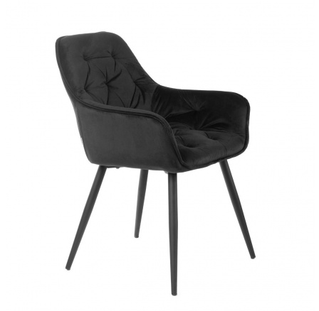 Židle FLOSSI velur černá 57x63x84 cm Židle FLOSSI velur černá 57x63x84 cm