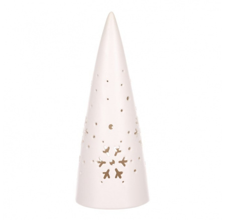 Kužel porcelánový - LED osvětl., barva bílá