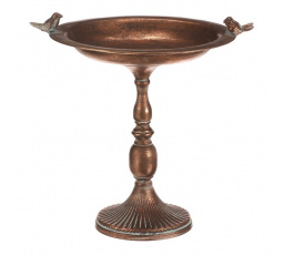 Stojan kovový - 46 cm, aranžovací, s ptáčky, měděný