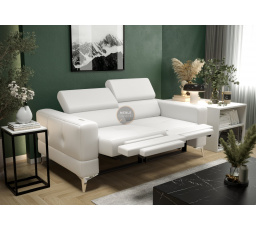 Sofa TOSCANIA II , relax 185 cm - bílá eko kůže