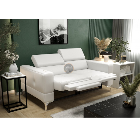Sofa TOSCANIA II , relax 185 cm - bílá eko kůže