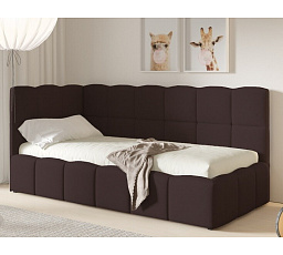 Postel TUNIS 200 x 90, vysoký bok, Velutto 17, Levá