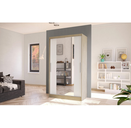 Skříň Kosta II 100 - dub sonoma/bílá