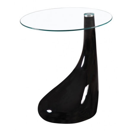 LULA - konferenční stolek-černá noha/čiré sklo (LULAC) (S) (K150-Z)