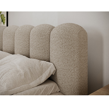 Oloroso bed 180x200 with metal frame and storage compartment, brown bouclé Royal 20 1 Oloroso bed 180x200 with metal frame and storage compartment, brown bouclé Royal 20 1
