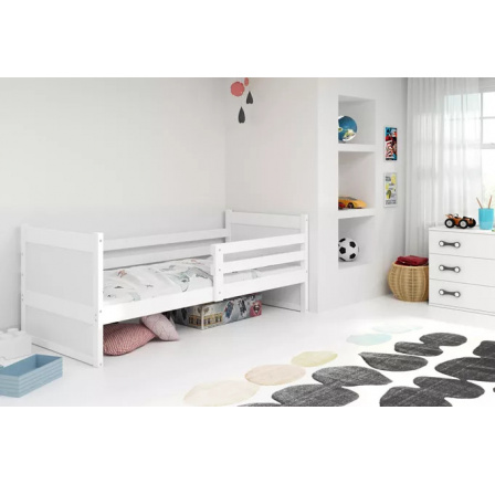 Dětská postel RICO 90x200 cm, bez matrace, Bílá/Bílá