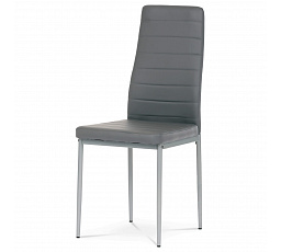 Jídelní židle, šedá, ekokůže, DCL-377 GREY