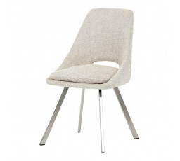 Jídelní židle, béžová, látka bouclé, DCL-W1174 CRM2