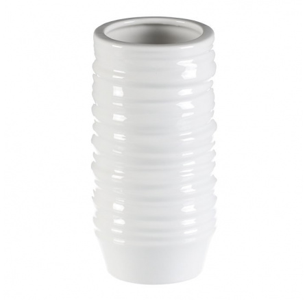 Váza keramická - glazovaná, bílá