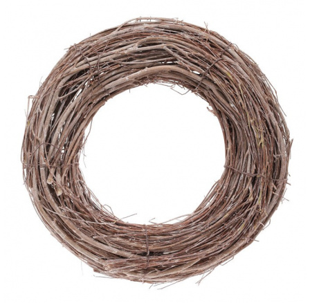 Věnec proutěný - pr. 25 cm, barva šedo-bílá Věnec proutěný - pr. 25 cm, barva šedo-bílá