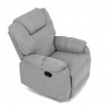 Relaxační křeslo, šedá, látka, TV-4088 SIL2