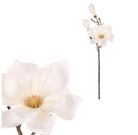 Magnolie - umělá řezaná květina, barva bílá Magnolie - umělá řezaná květina, barva bílá