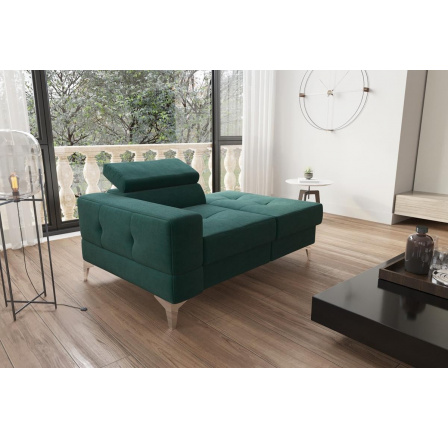 Sofa lenoška TOSCANIA 135 cm - zelená, pravá strana