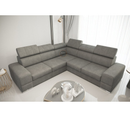 Rohová sedací souprava ROYAL MAX 286×286 - šedá , pravá