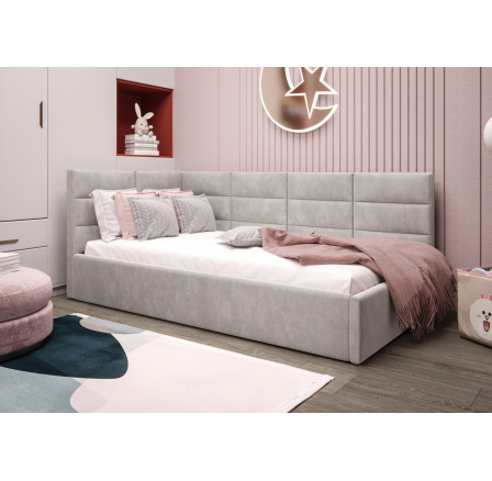 Postel ZAZU - béžová - T06, Levá strana Postel ZAZU - béžová - T06, Levá strana