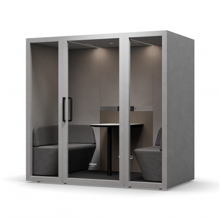 Akustická budka do kanceláře INBOX pro 4 osoby 2200 x 2200 x 1220 mm