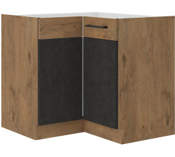 Dolní rohová skřínka VEGAS - 90x90 ND 2F BB, Dub Lancelot / Matera