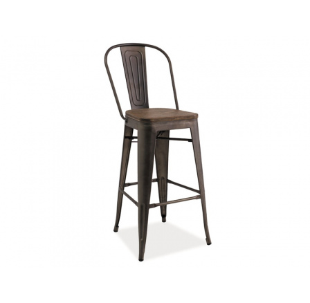 Barová židle LOFT H-1  ořech