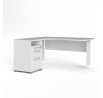 Psací stůl OFFICE 80400/44, Bílá/Silver grey