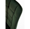 Jídelní židle K332 VELVET, Tmavě zelený Bluvel 78/Černá