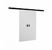 Dveře posuvné nástěnné dvoukřídlé TOPPO 160 White+Black