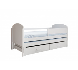 Dětská postel pro 2 osoby Olen 180x80 s matrací Bílá+Bílá