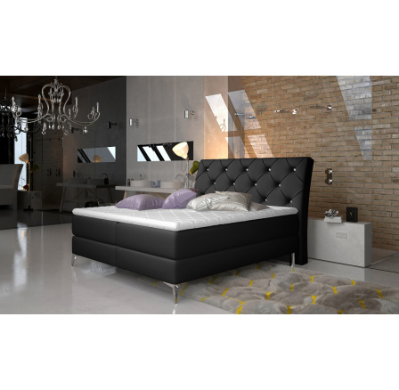 Čalouněná postel - boxspring ADEL, Soft 11, 160x200 cm