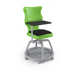 Židle studentská s úložným prostorem Plus Soft velikost 6, Zelená/Šedá 