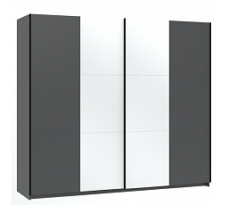 SZAFA NORVIK Z LUSTREM 228CM ANTRACYT- MONTAŻ NA STOJĄCO