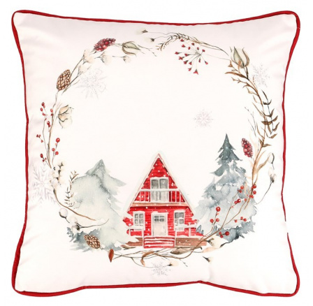 Polštář - vánoční motiv, sametový, 45 x 45 cm