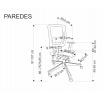 Kancelářské křeslo PAREDES černé