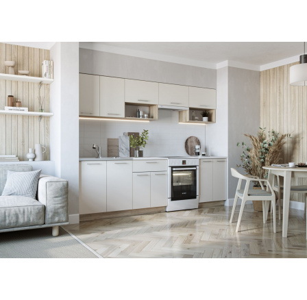 Kuchyňská linka VIOLA 260, dub sonoma/vanilka