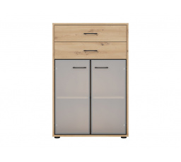 SPACE OFFICE REG2W2S/120 dub artisan/černý mat