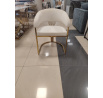 Jídelní židle CROWN VELVET, Světle Béžový Bluvel 22/Zlatá