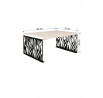 Konferenční stolek MAFEI 100x70 White Shine+Black Mat