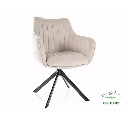 Jídelní židle AZALIA VELVET, Světle Béžový Bluvel 30/Černá