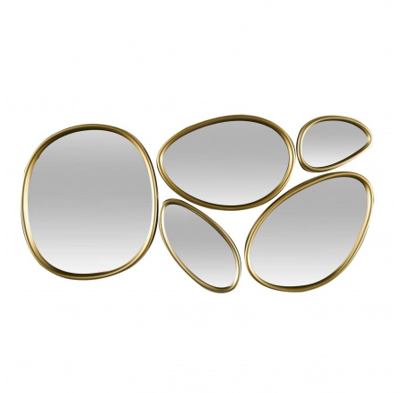 Sada 5 zrcadel Organic Shape zlaté Sada 5 zrcadel Organic Shape zlaté
