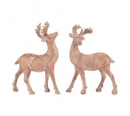 Jelen - 18 cm, polyresin, mix 2, imitace dřeva, cena za 1 ks